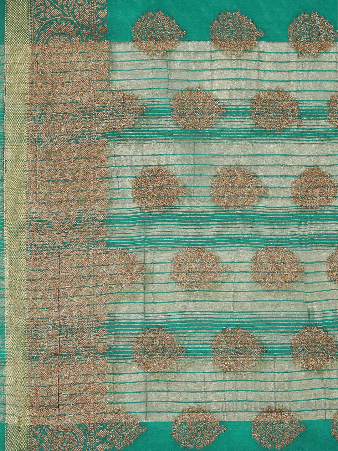 Zari Border Booti Handloom Woven Saree