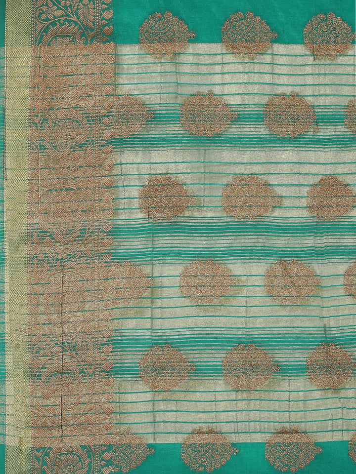 Zari Border Booti Handloom Woven Saree