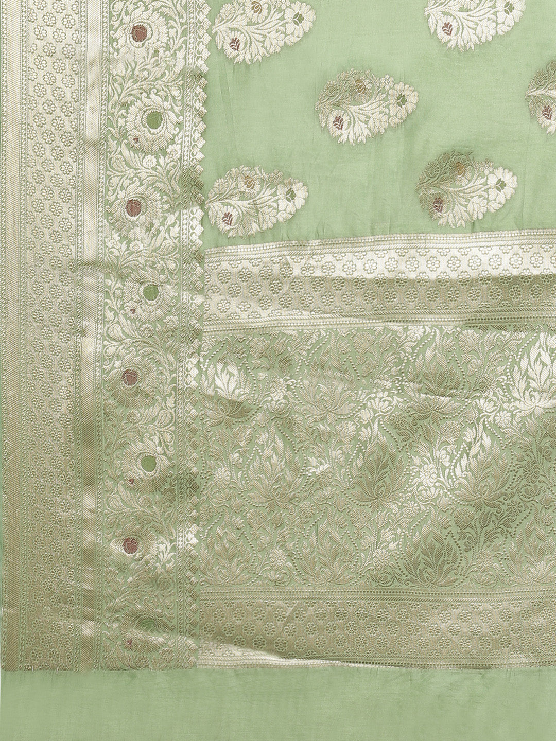 Zari Border Booti Cotton Woven Saree