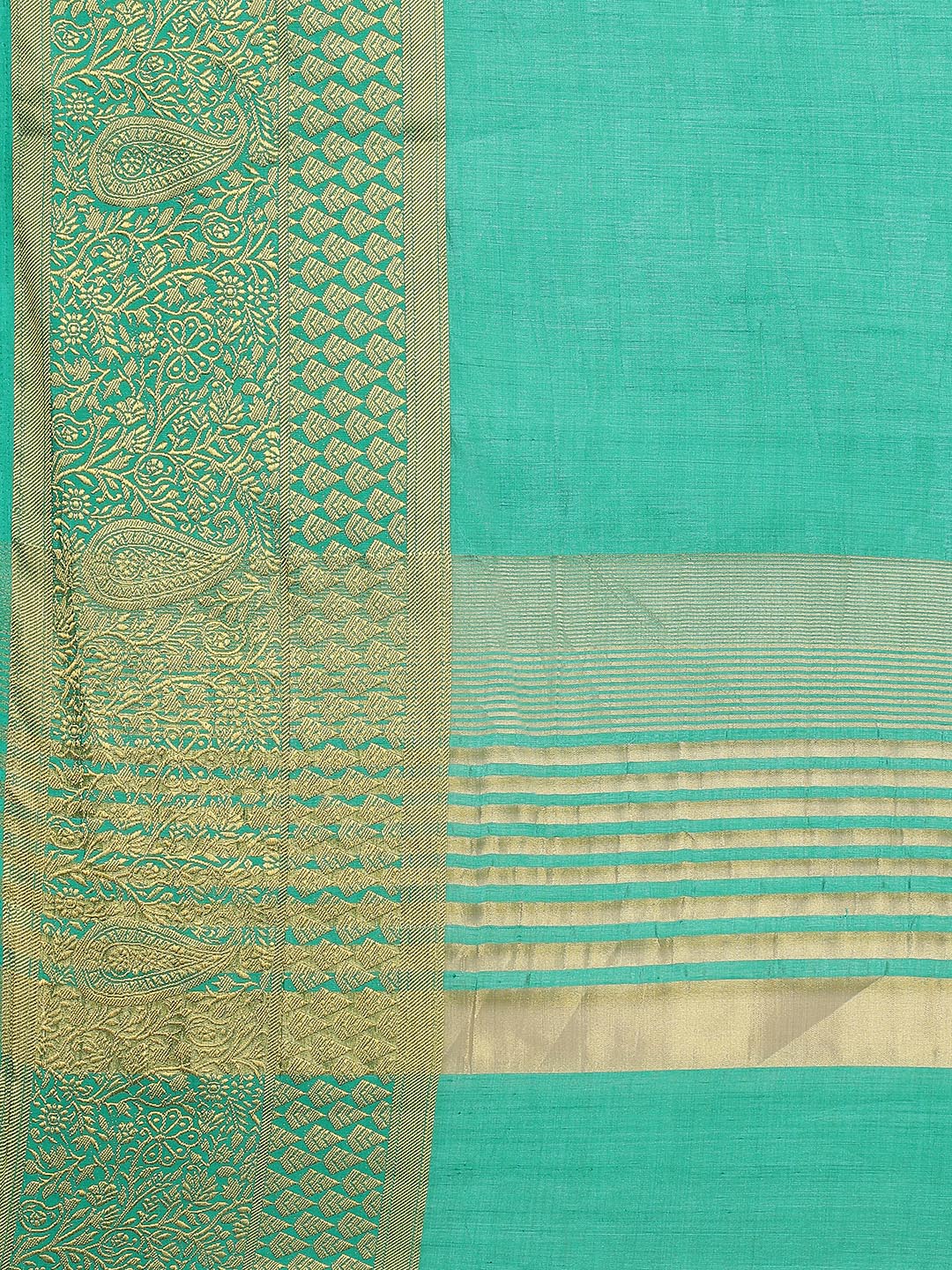 Plain Zari Border Art Handloom Woven Saree