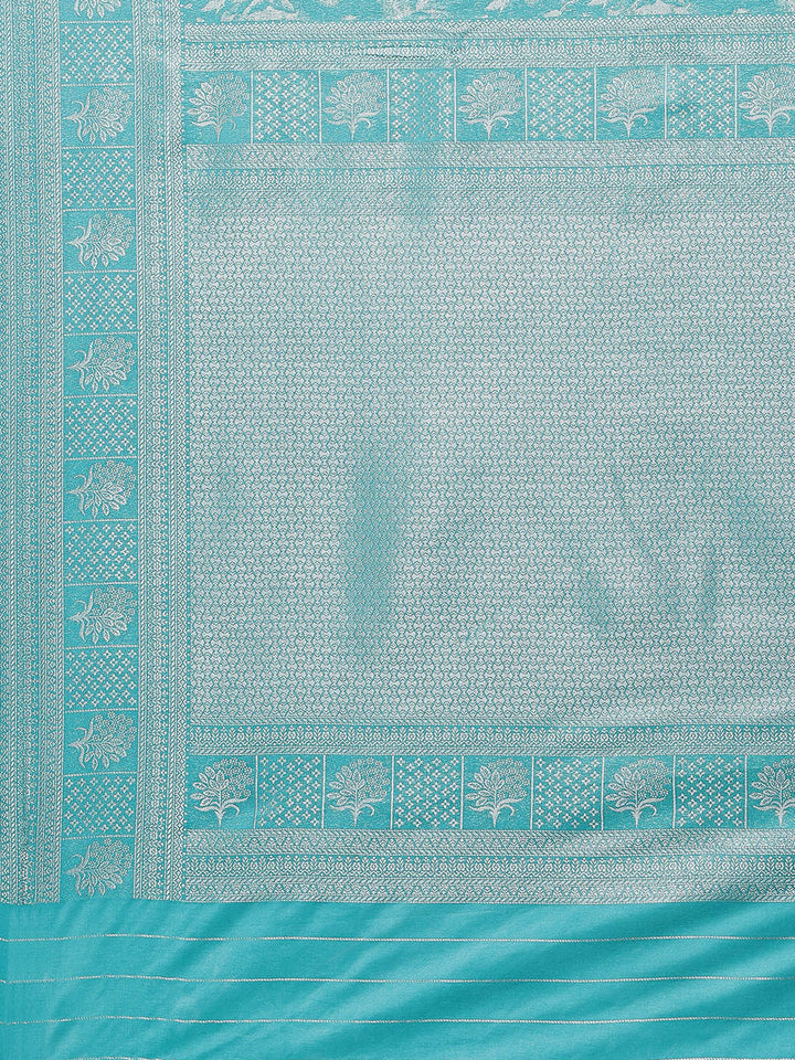 Floral Zari Jaal Handloom Woven Saree