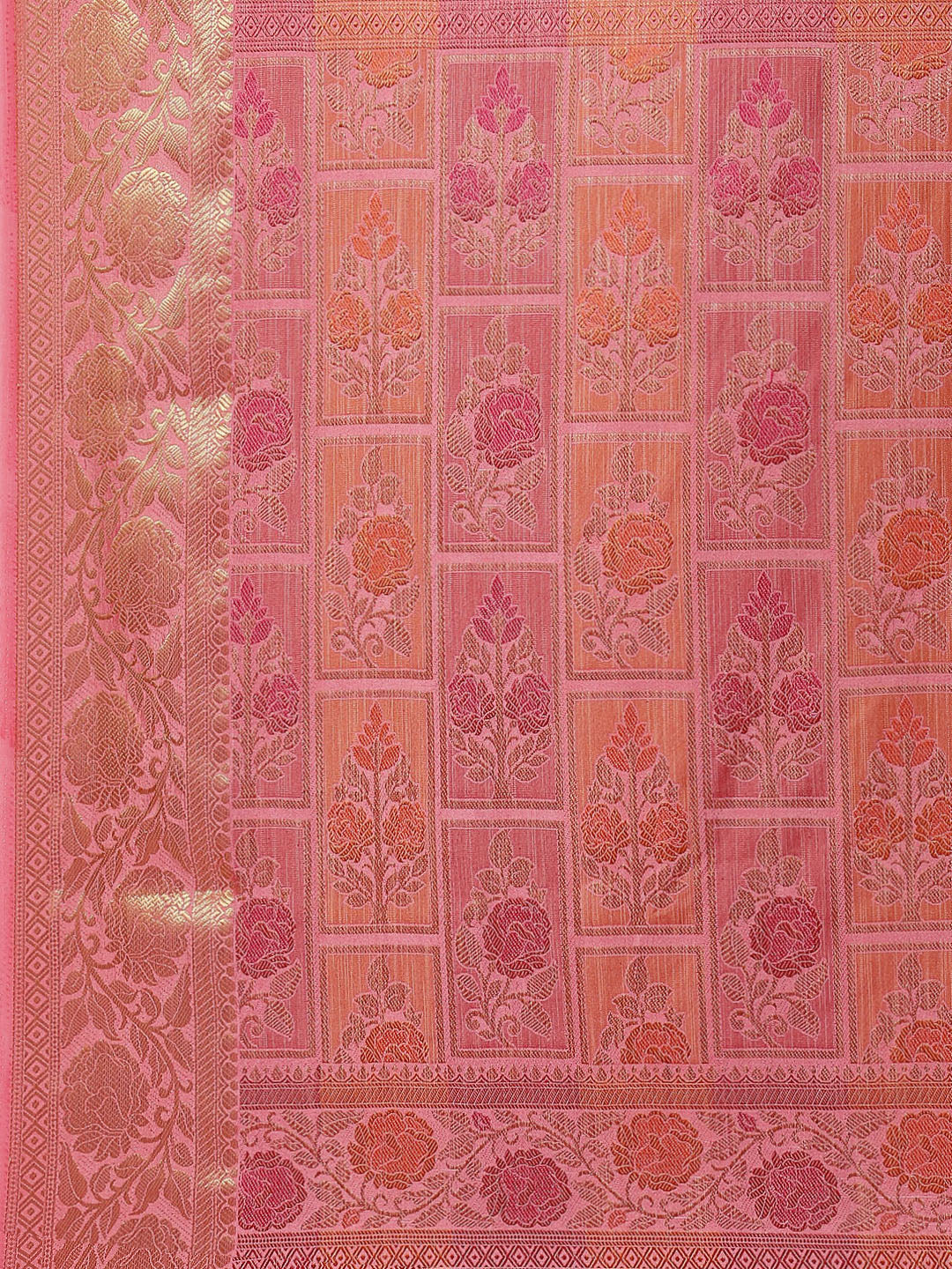 Floral Zari Jaal Handloom Woven Saree