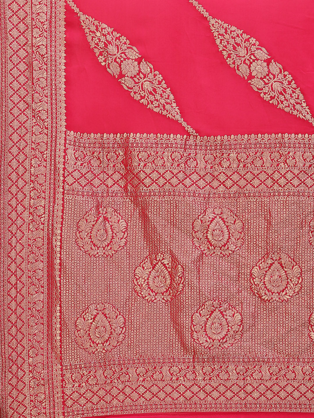 Zari Jaal Satin Woven Saree