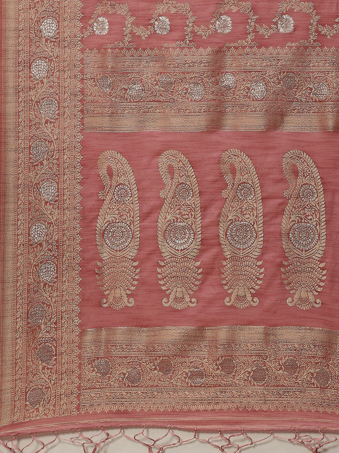 Zari Jaal Handloom Woven Saree