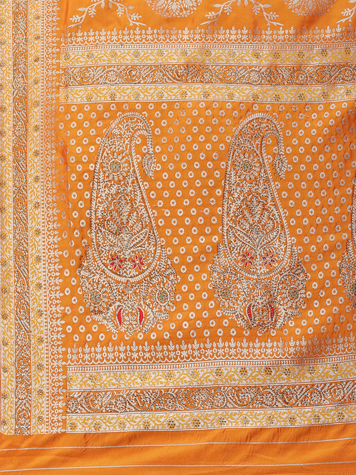 Stone Jaal Woven Banarasi Saree
