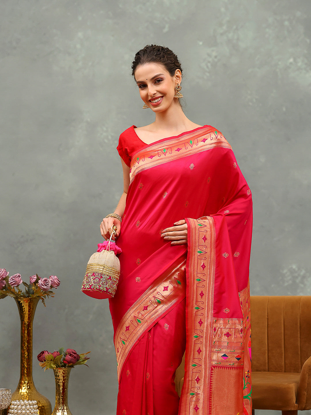 Woven Design Cotton Blend Saree