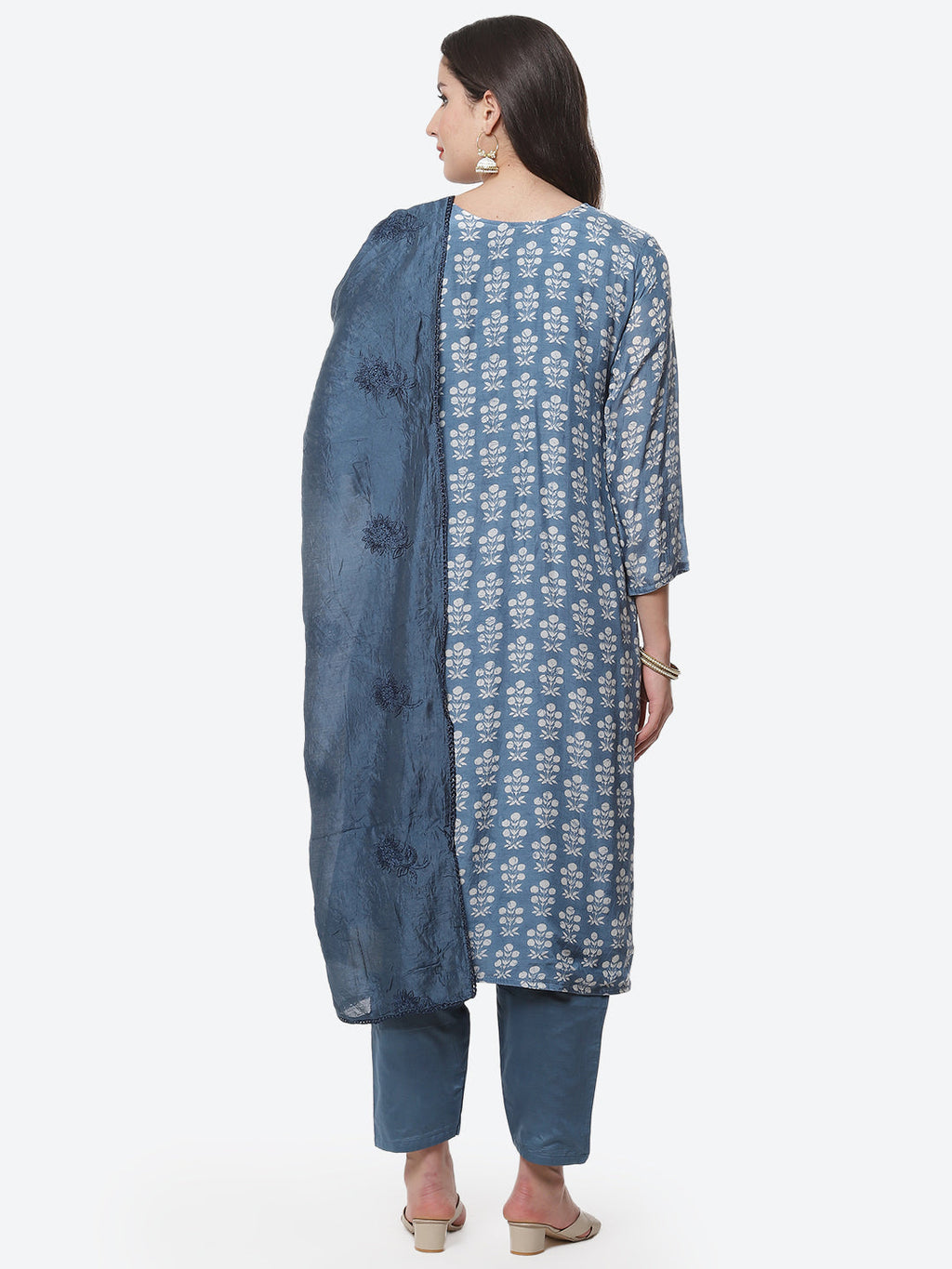 Printed Cotton Muslin Stitched Salwar Kameez With Dupatta