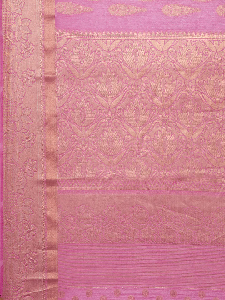 Zari Border Booti Handloom Woven Saree