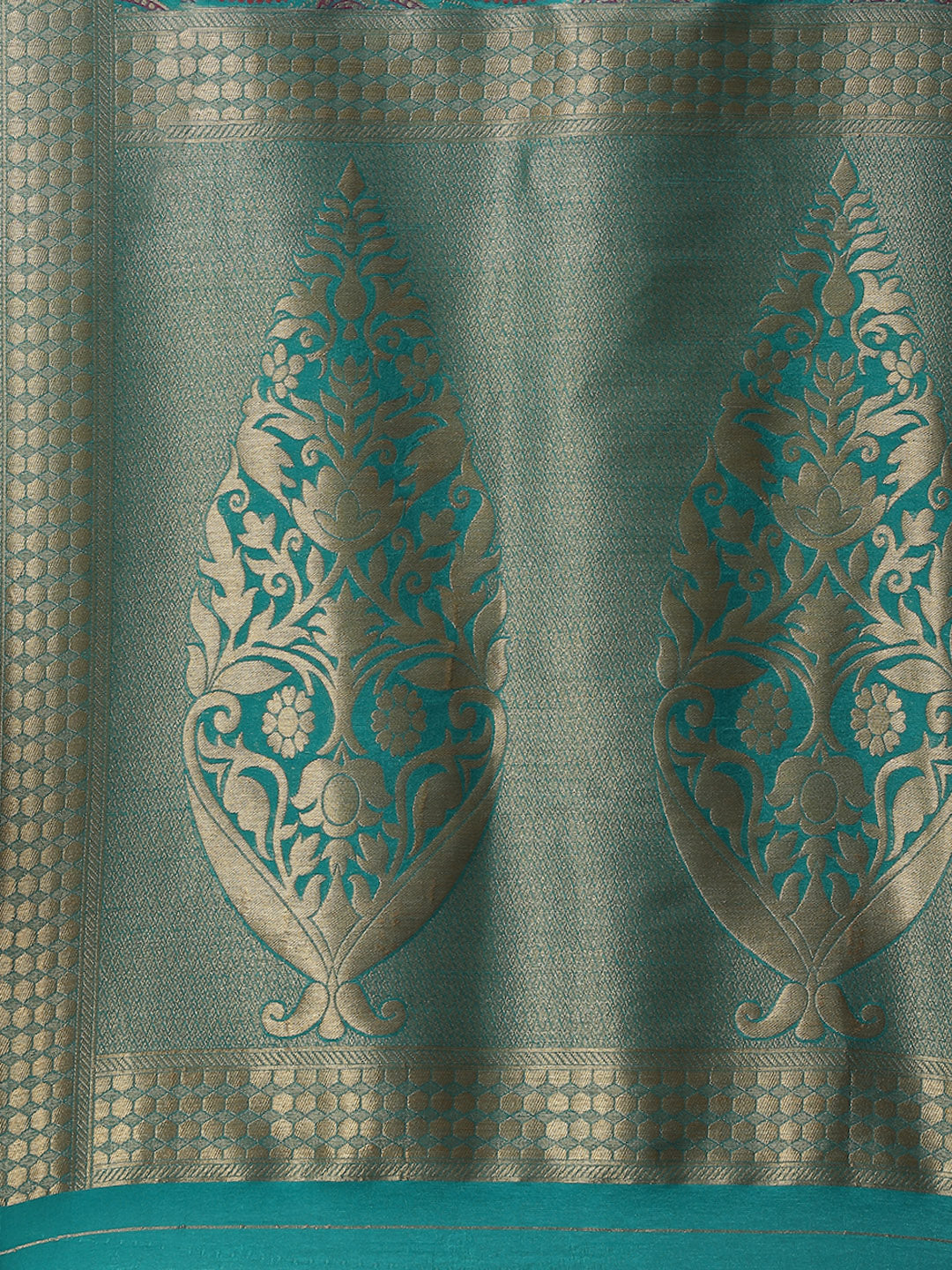 Zari Jaal Handloom Woven Saree