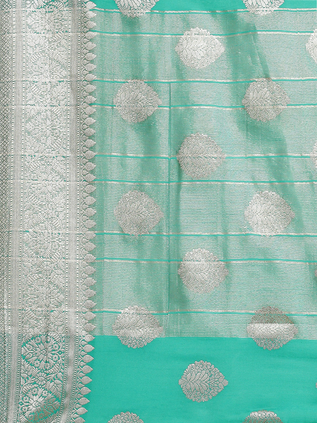 Zari Border Booti Handloom Woven Saree