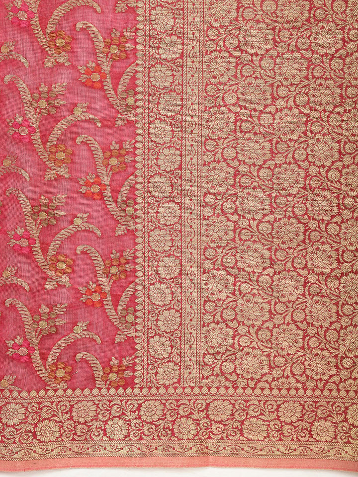 Zari Jaal Woven Cotton Saree