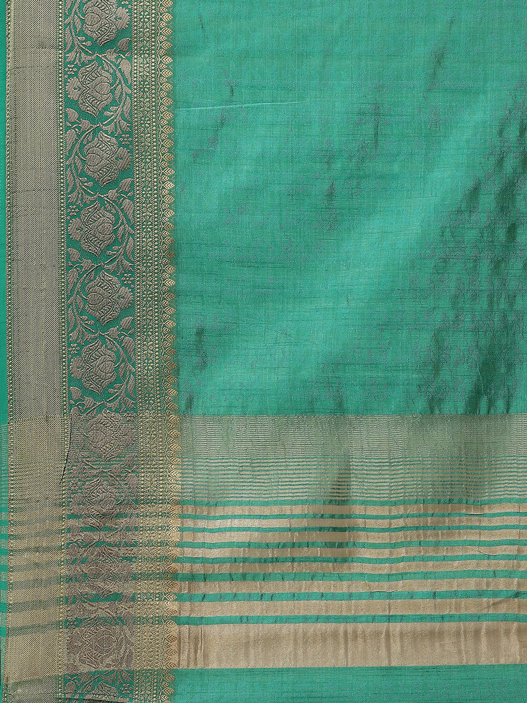 Plain Zari Border Handloom Woven Saree