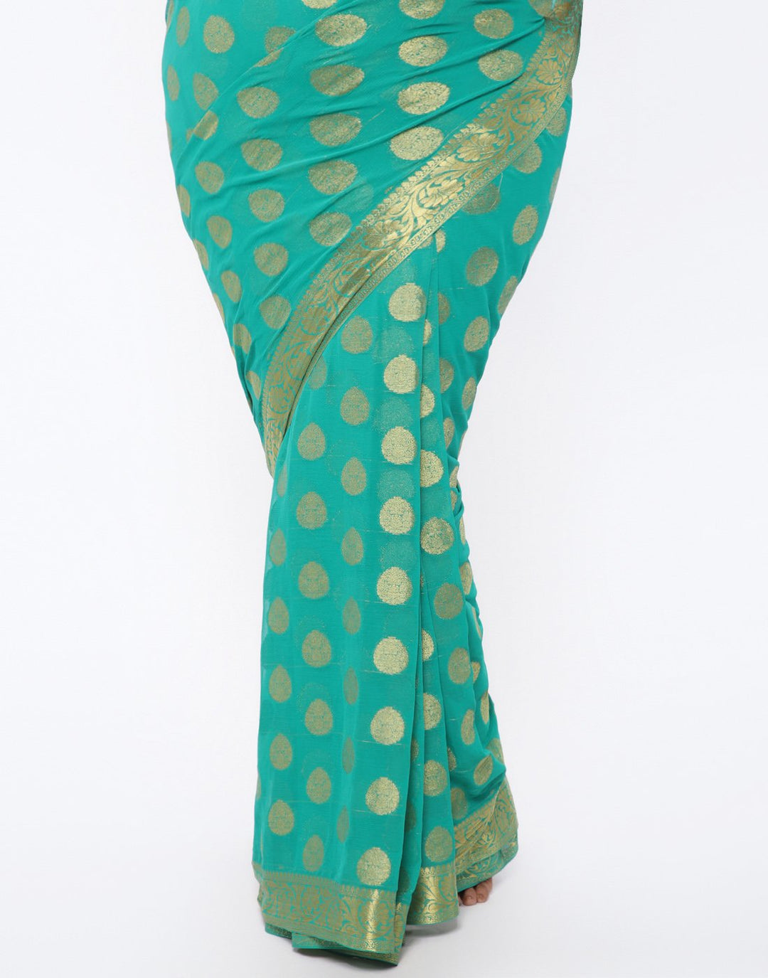 MBZ Meena Bazaar-Art Chiffon Saree with Border Booti