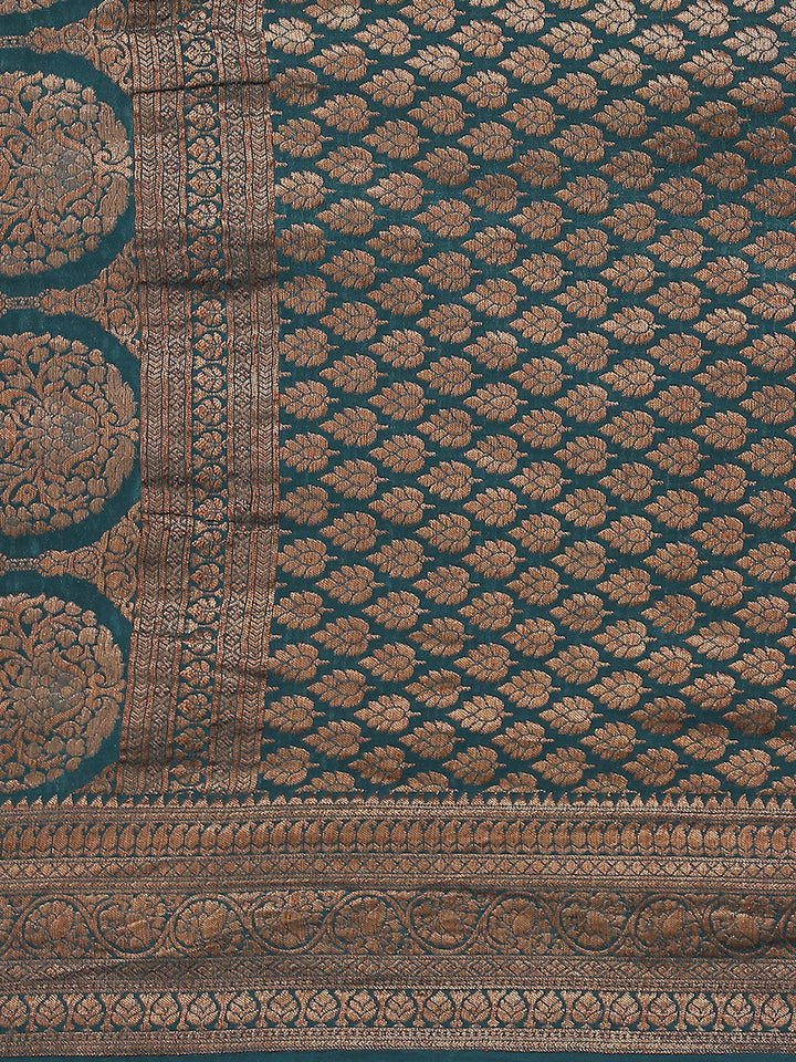 Zari Work Woven Crepe Saree