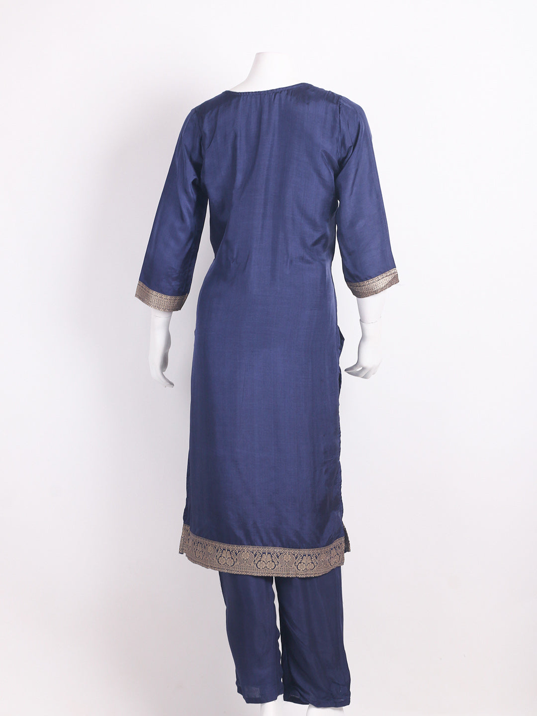 Banarasi Weave Art Silk Kurta With Pants &amp; Dupatta
