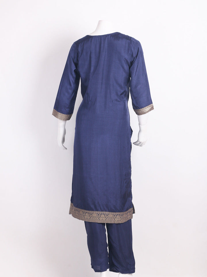 Banarasi Weave Art Silk Kurta With Pants &amp; Dupatta