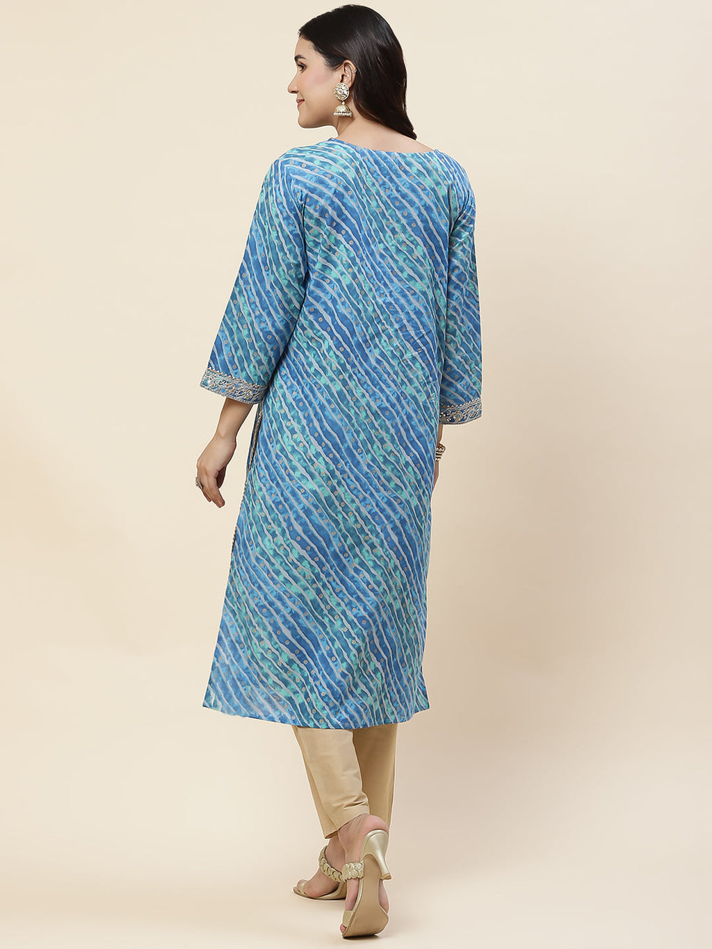 Leheriya Printed Cotton Kurta