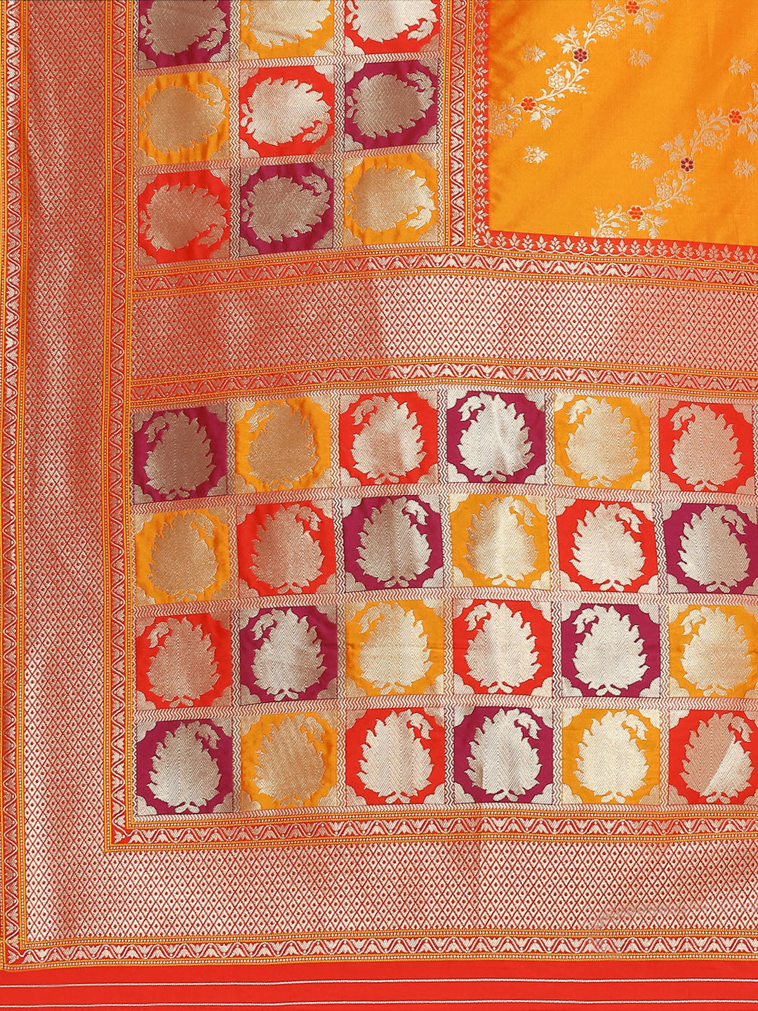 Zari Jaal Woven Art Silk Banarsi Saree