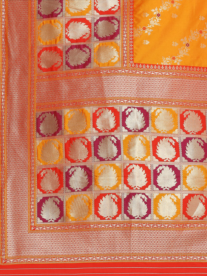 Zari Jaal Woven Art Silk Banarsi Saree