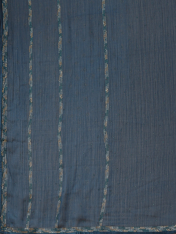 Swarovski Jaal Embroidered Art Chiffon Saree