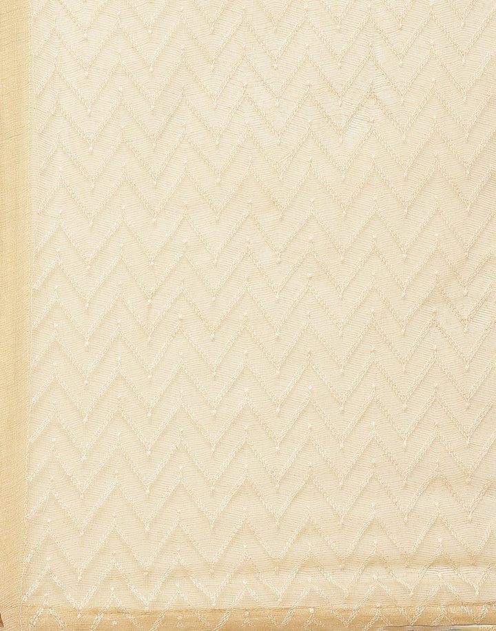 Embroidered Chanderi Suit Piece With Kota Dupatta