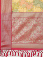 Floral Zari Jaal Cotton Woven Saree