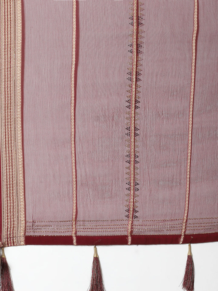 Stone Work Chiffon Plain Saree