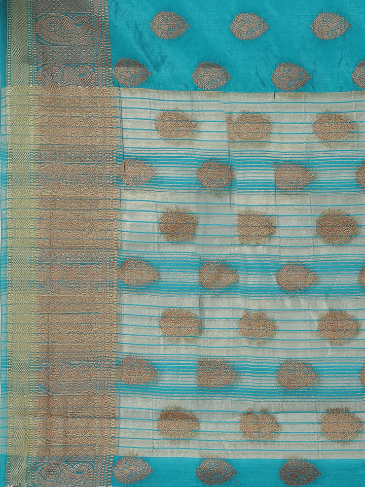 Zari Border Booti Handloom Woven Saree