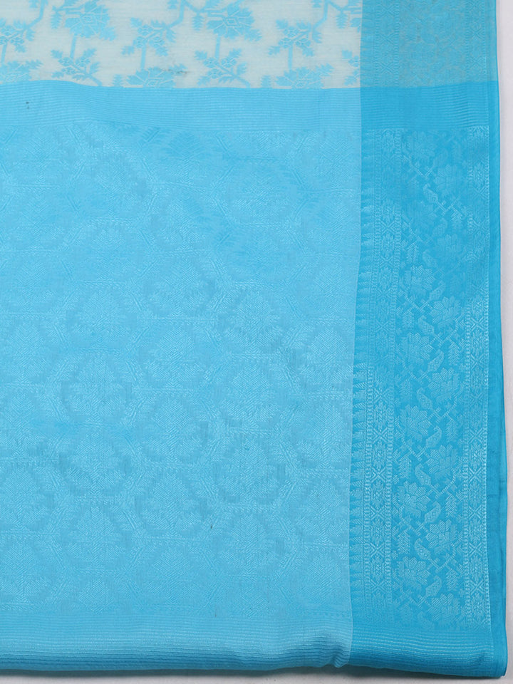Resham Woven Design Cotton Saree