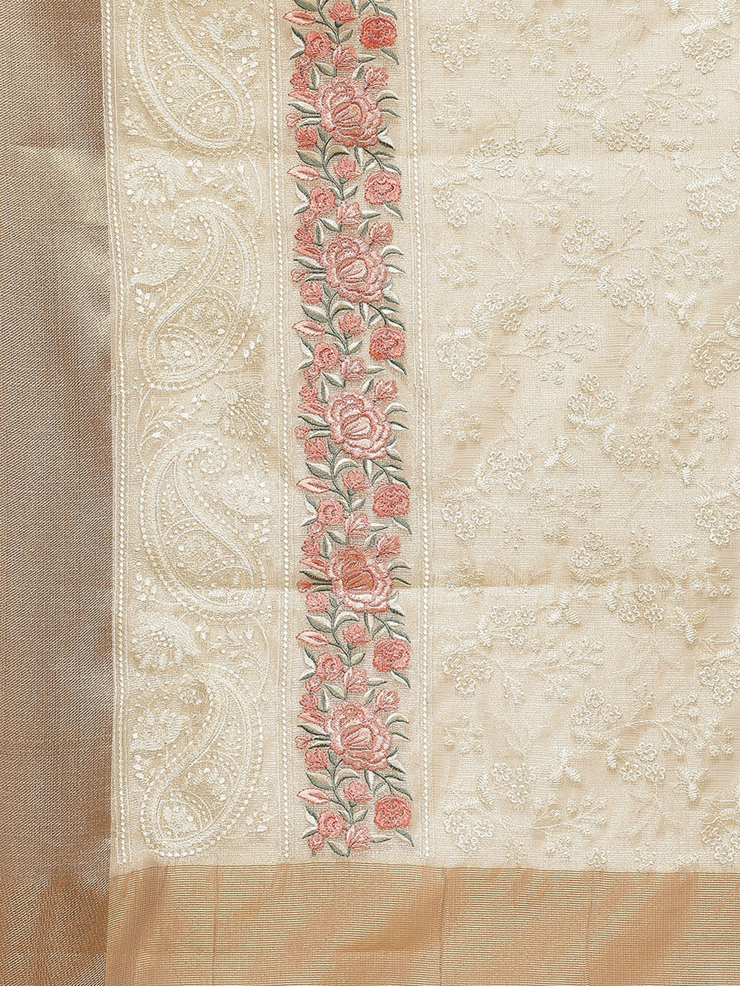Resham Jaal Embroidered Cotton Saree