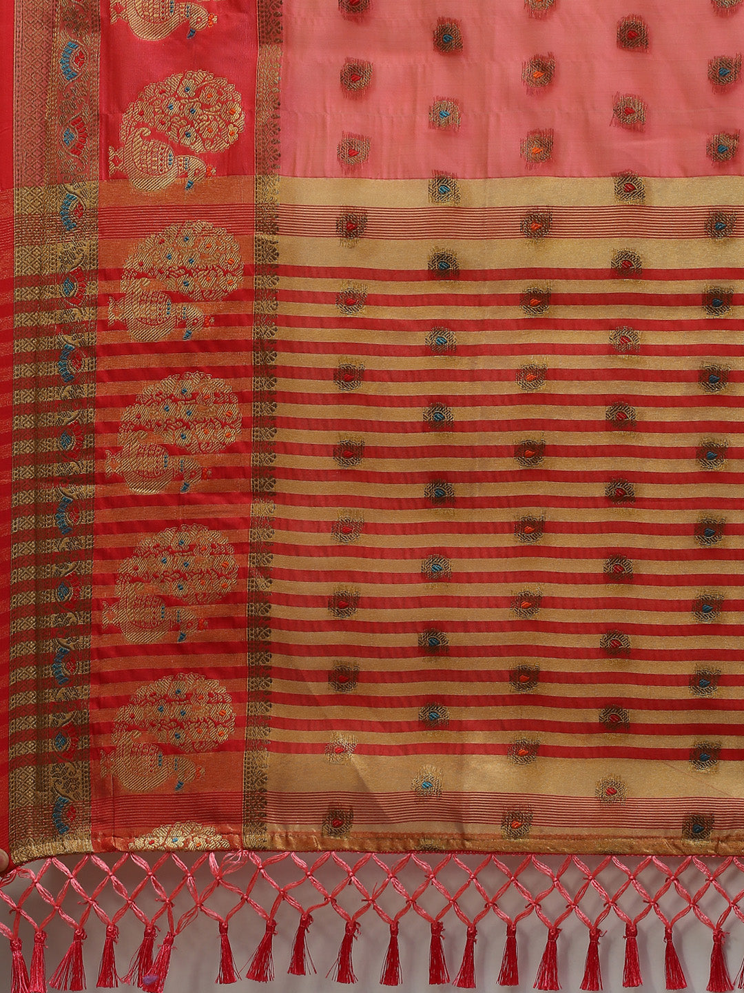 Zari Booti Cotton Woven Saree