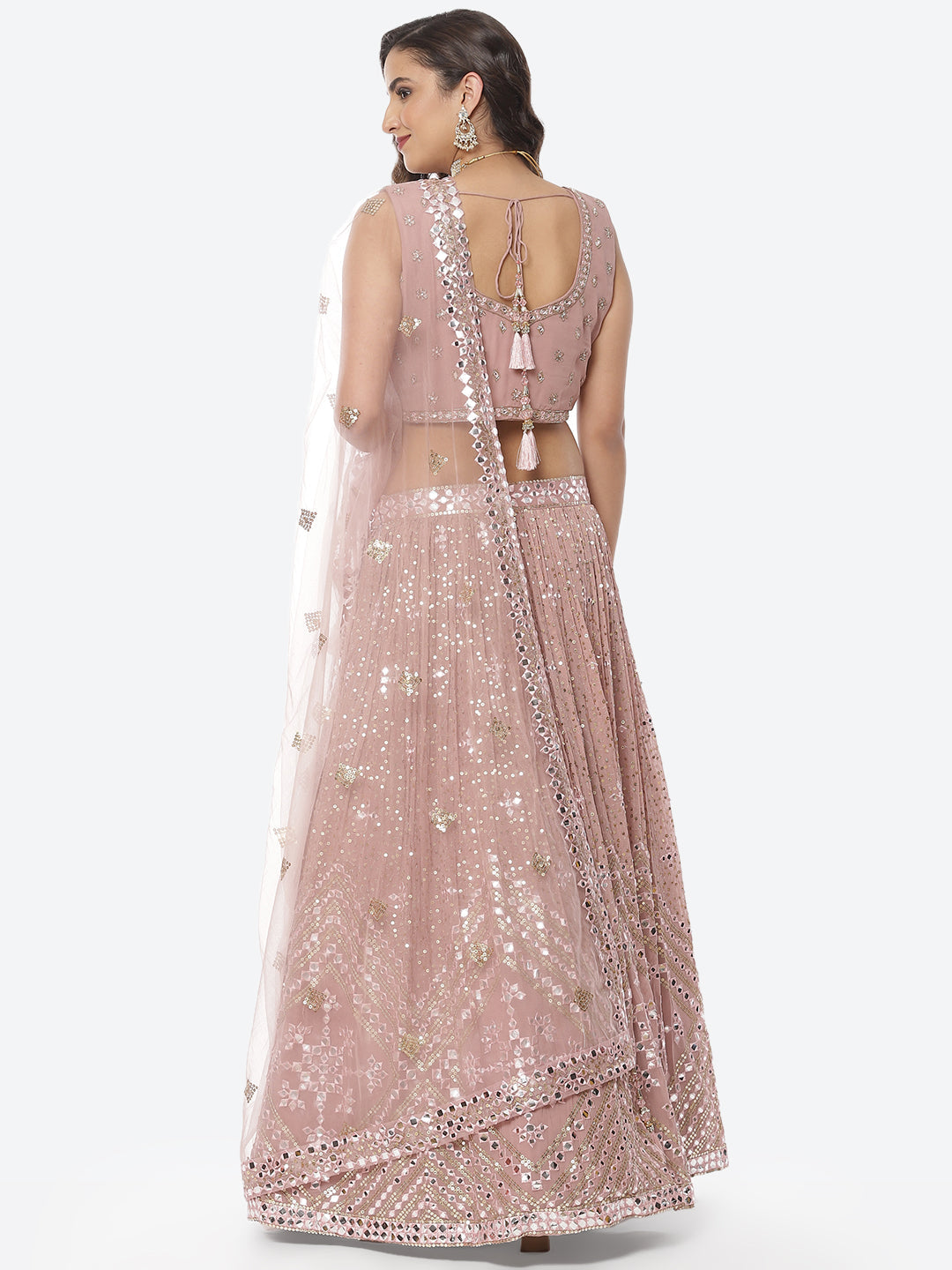 Sequence Work Georgette Lehenga With Choli And Net Dupatta