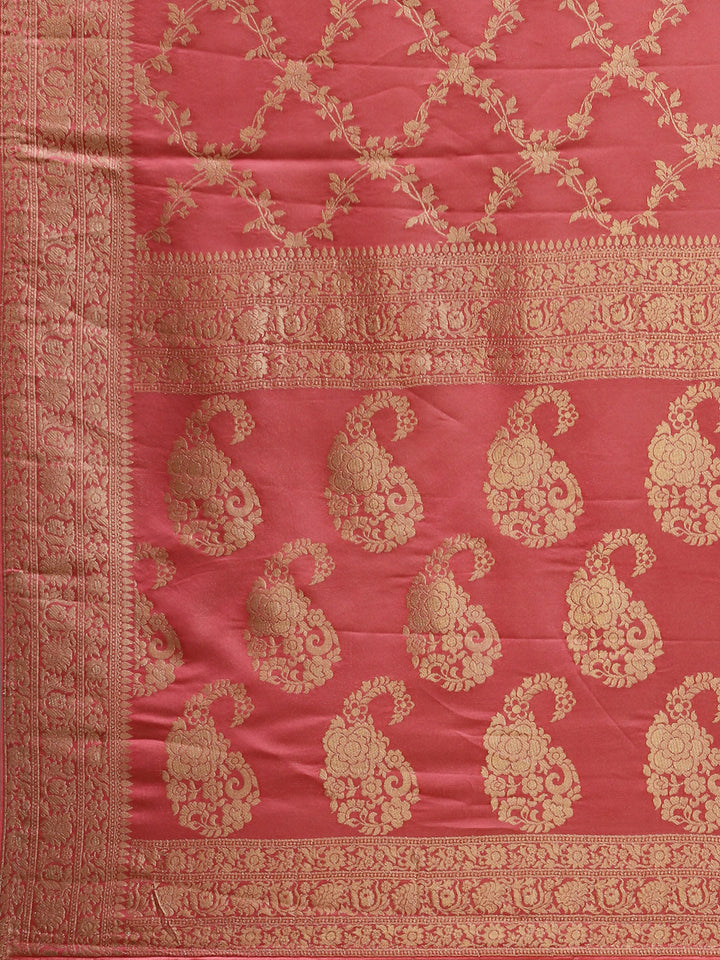 Zari Jaal Banarasi Woven Saree