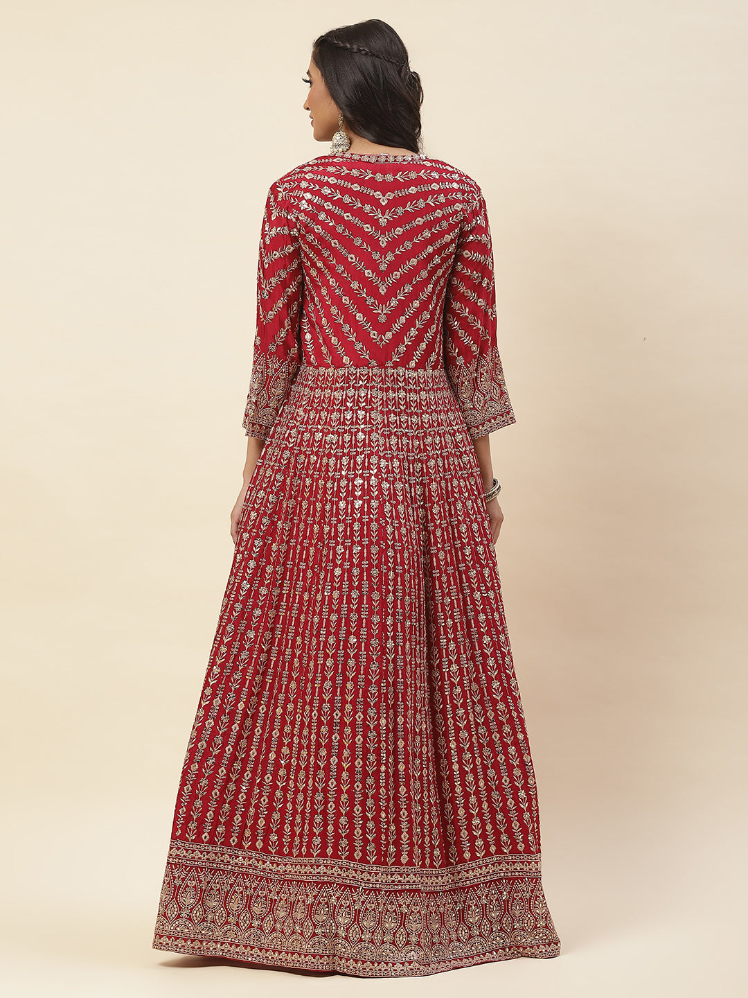 Embroidered Crepe Lehenga Choli with Jacket