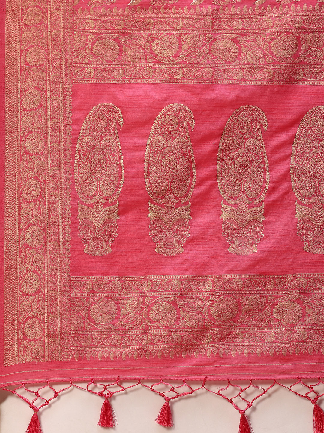 Floral Zari Jaal Handloom Woven Saree