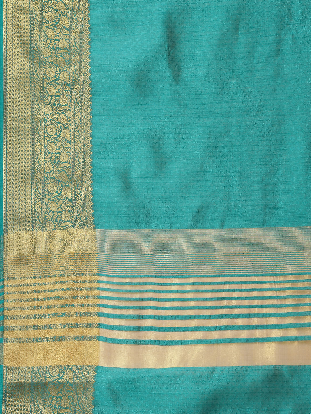 Plain Zari Border Art Handloom Woven Saree