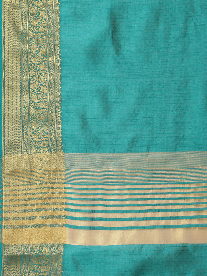Plain Zari Border Art Handloom Woven Saree