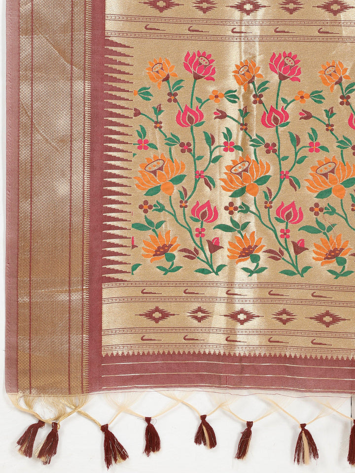 Zari Border Woven Tussar Saree