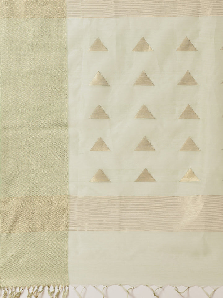 Zari Border Booti Cotton Woven Saree