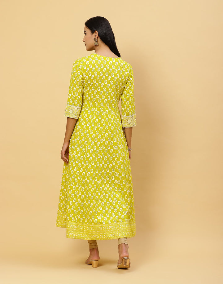 Printed Cotton Anarkali Kurti