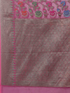 Floral Zari Jaal Cotton Woven Saree