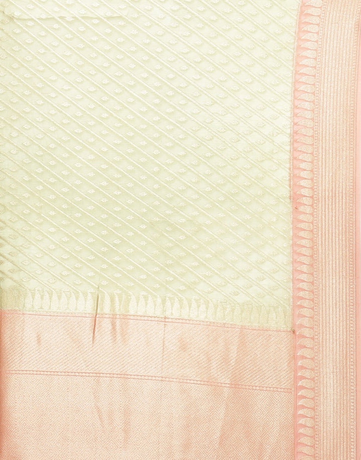 MBZ Meena Bazaar-Woven Cotton saree With Zari Boder Booti