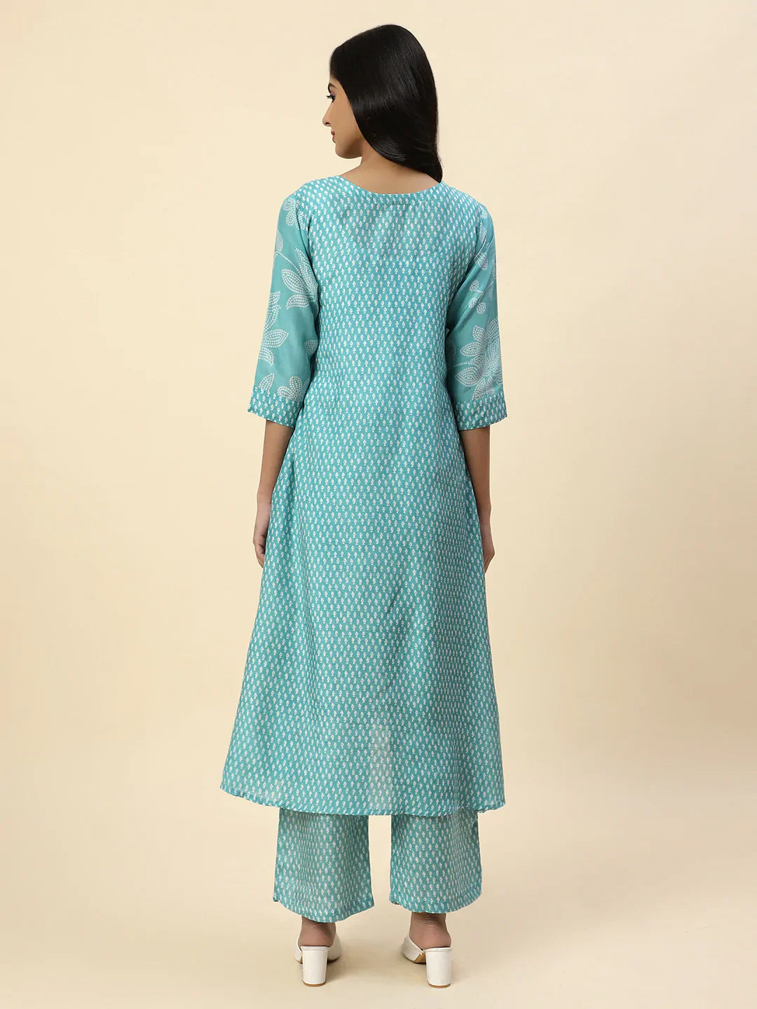 Floral Printed Muslin Kurta With Pants