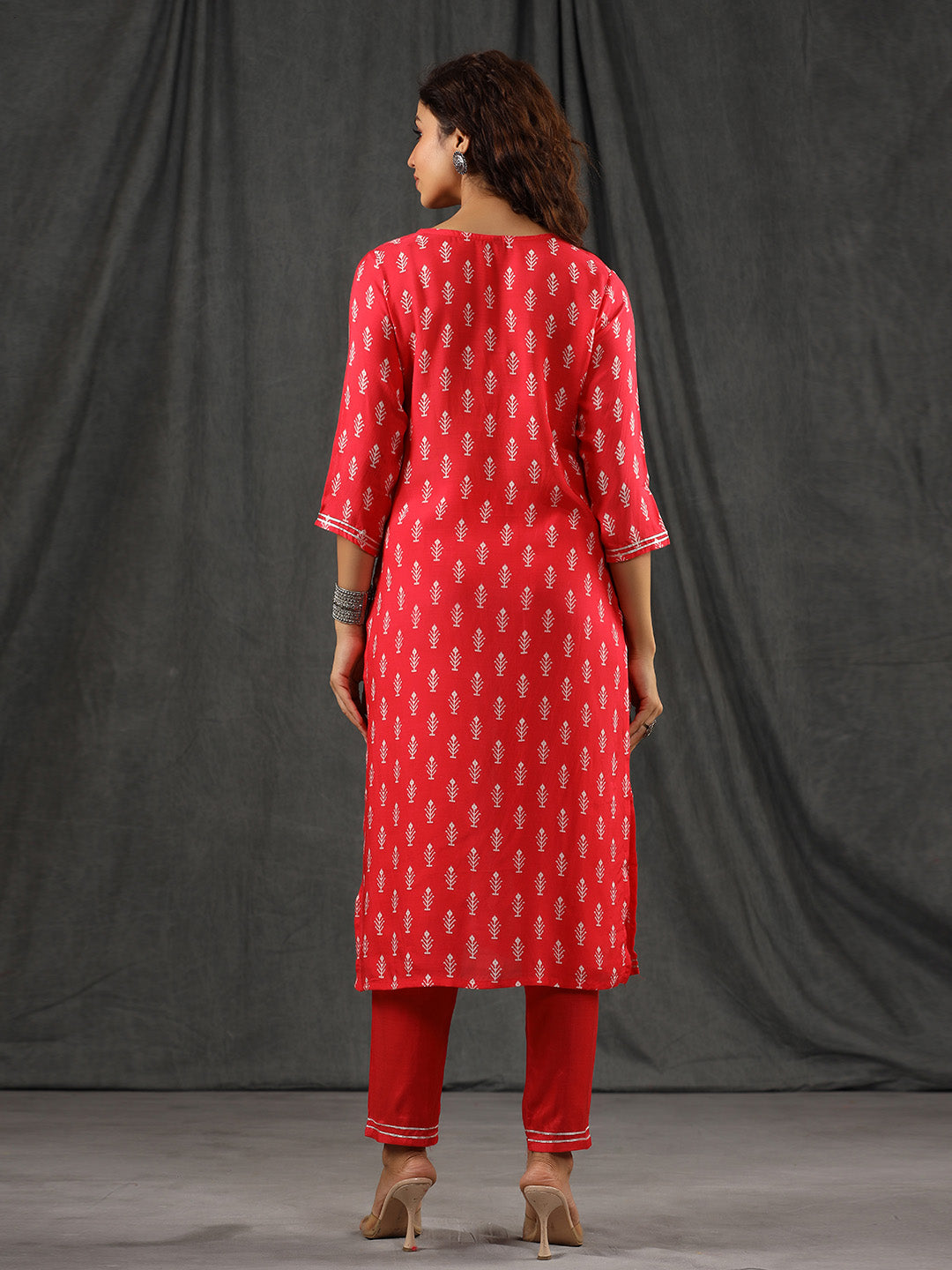 Printed Muslin Kurta With Pants