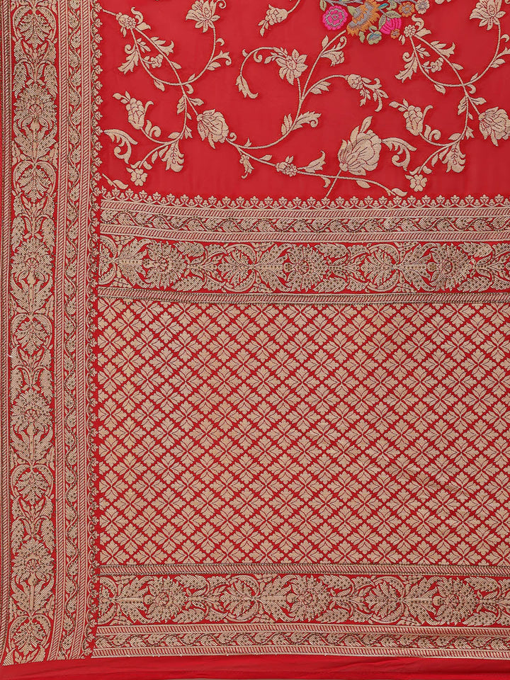 Floral Meenakari Georgette Saree