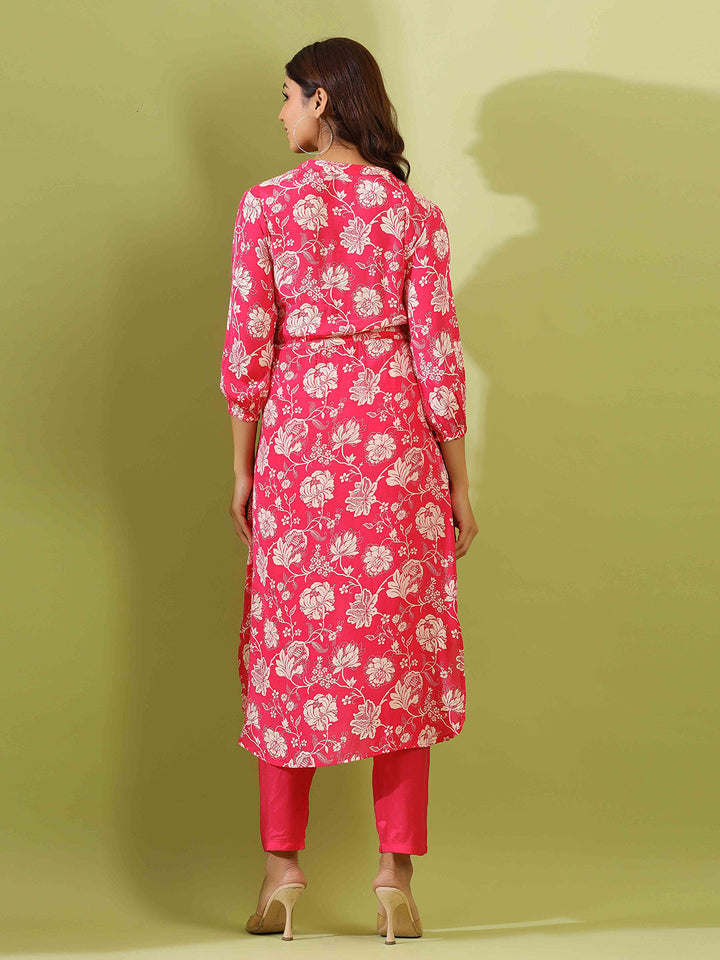 Printed Muslin Kurta With Pants