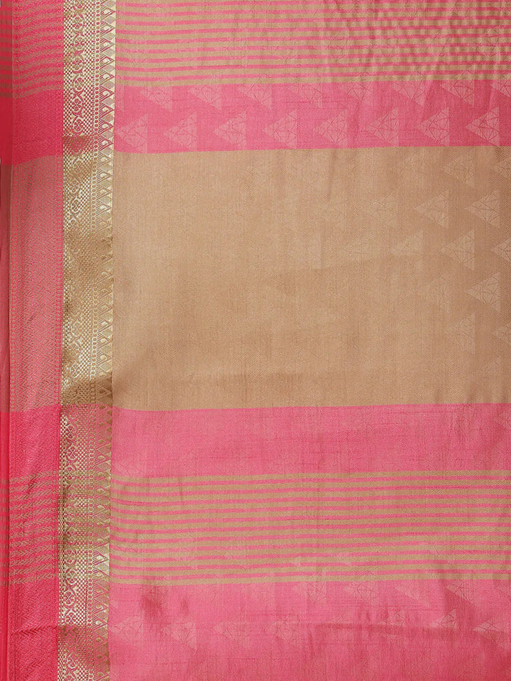 Plain Zari Border Handloom Woven Saree