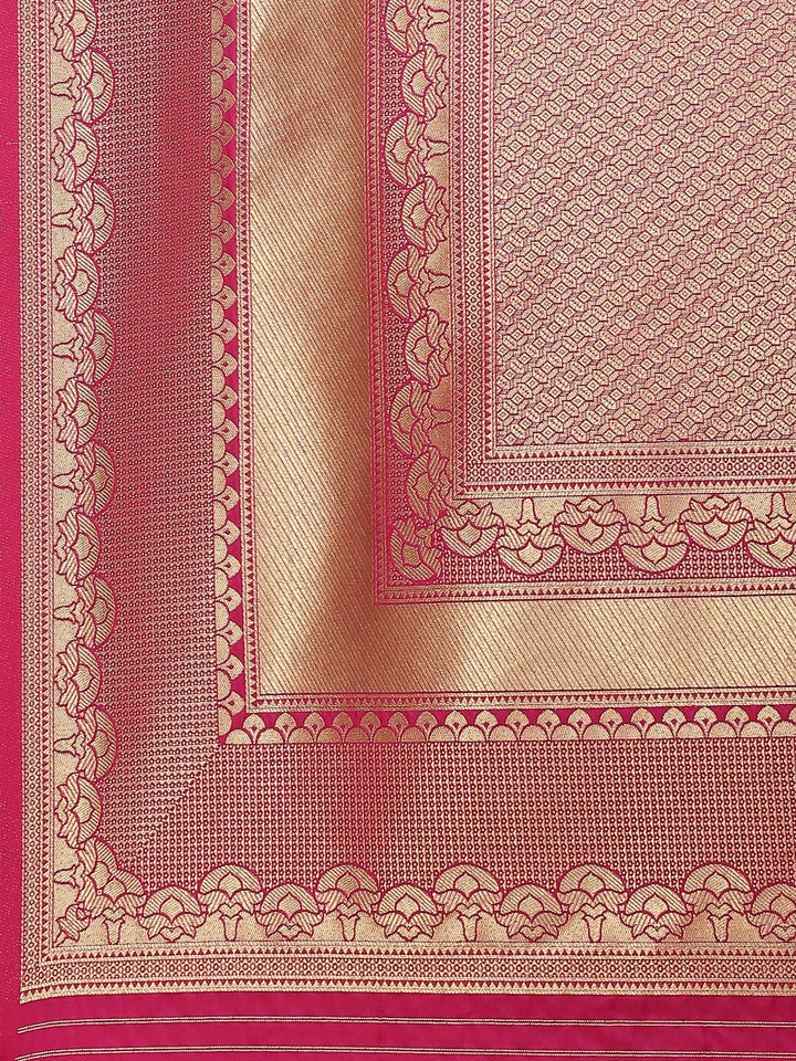 Zari Jaal Banarasi Woven Saree
