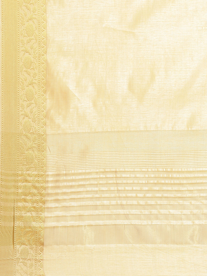 Plain Art Handloom Saree with  Zari Border