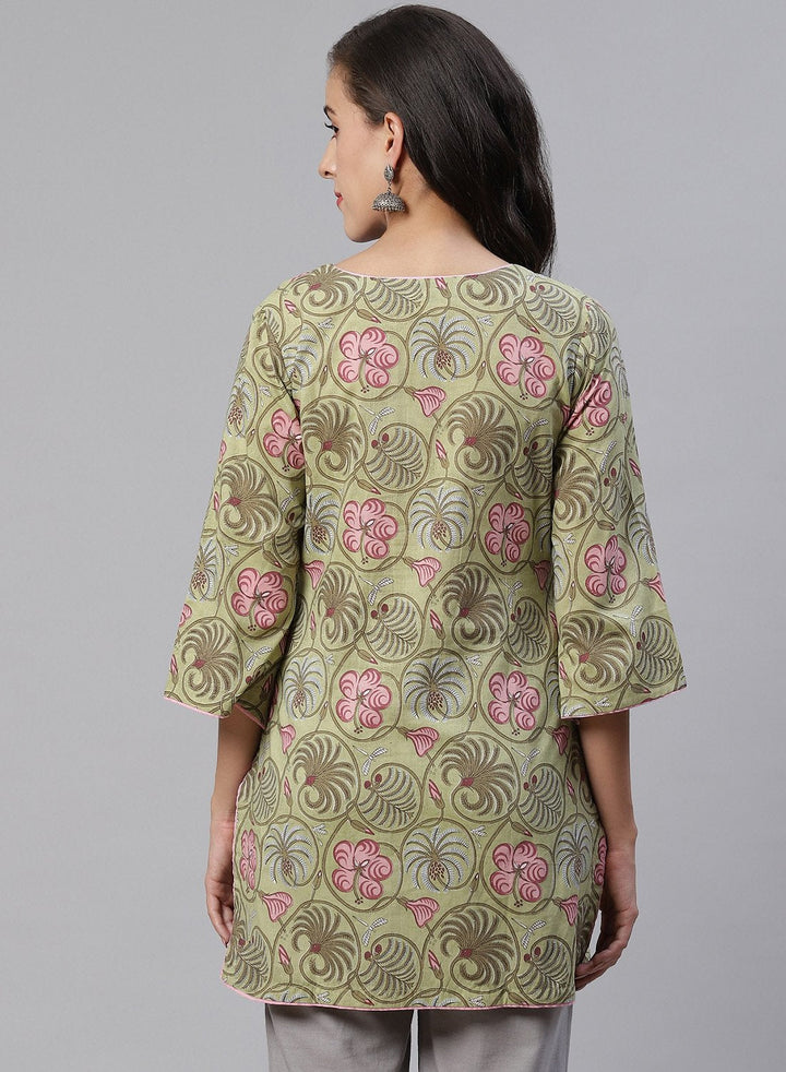 Printed Cotton Short Kurti